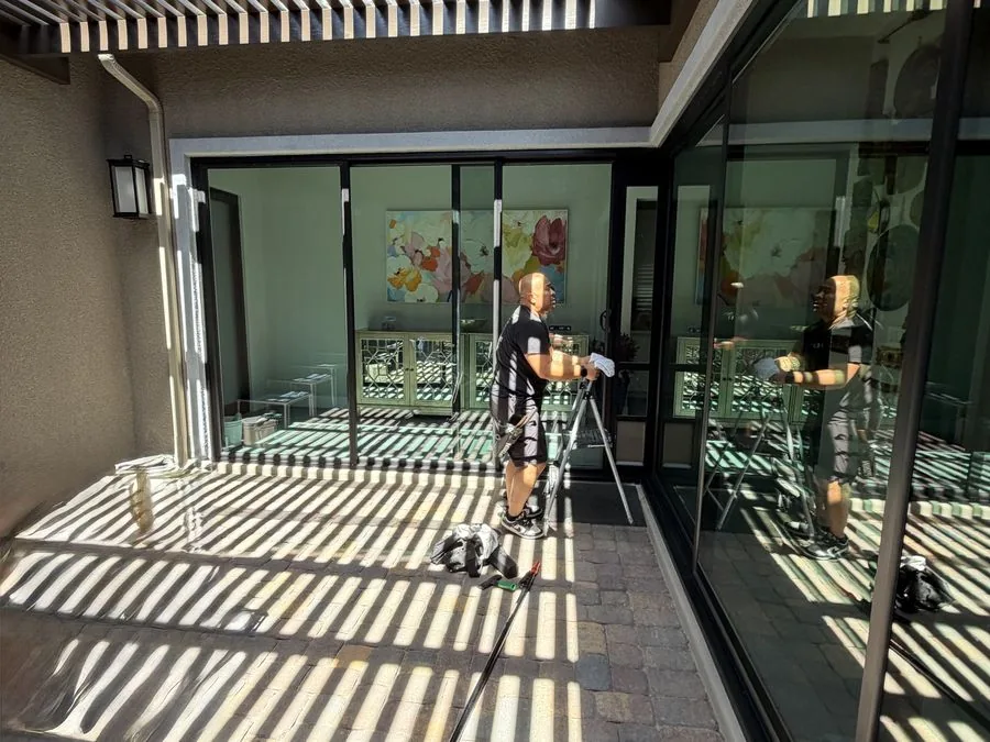 The Clean Guys residential patio door cleaning Las Vegas home