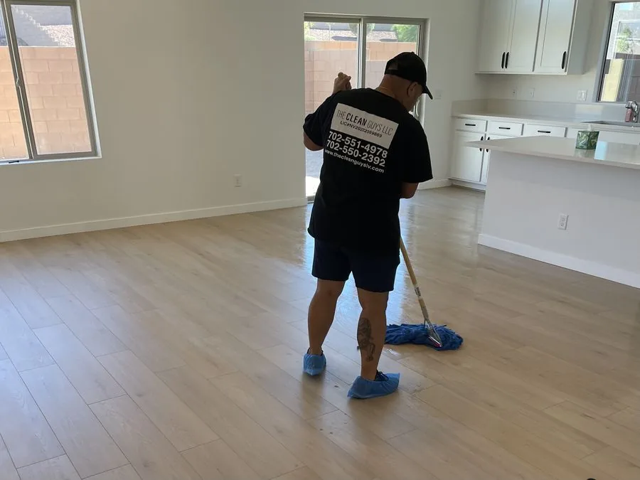 The Clean Guys post-construction floor cleaning new home Las Vegas